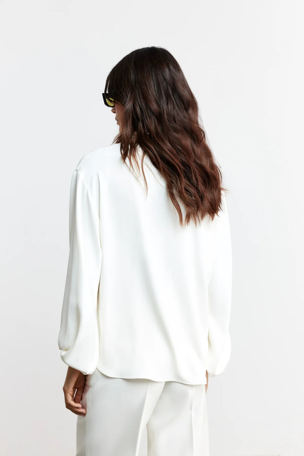 Ivory Serene Tie-Front Blouse