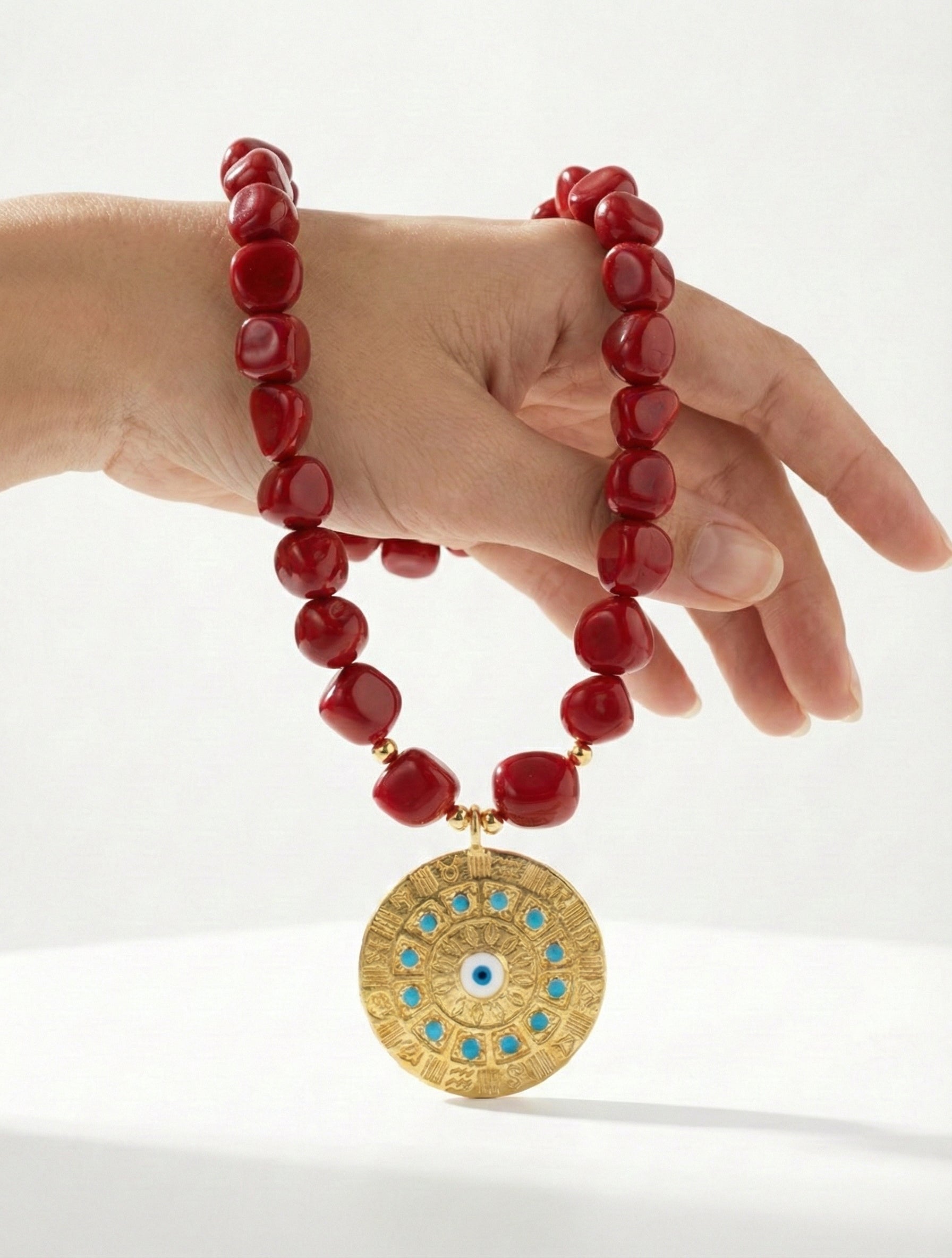 Ceramic Astrology Pendant Necklace