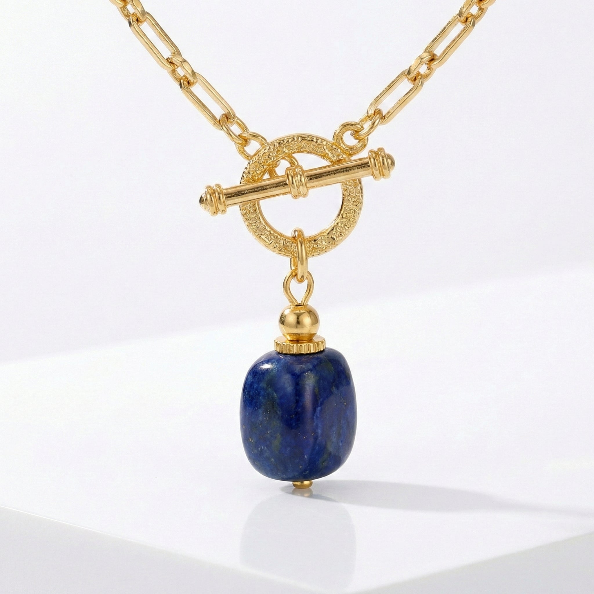Lapis Stone Statement Necklace Set