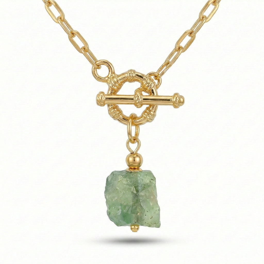 Aventurine Stone Layered Necklace Set