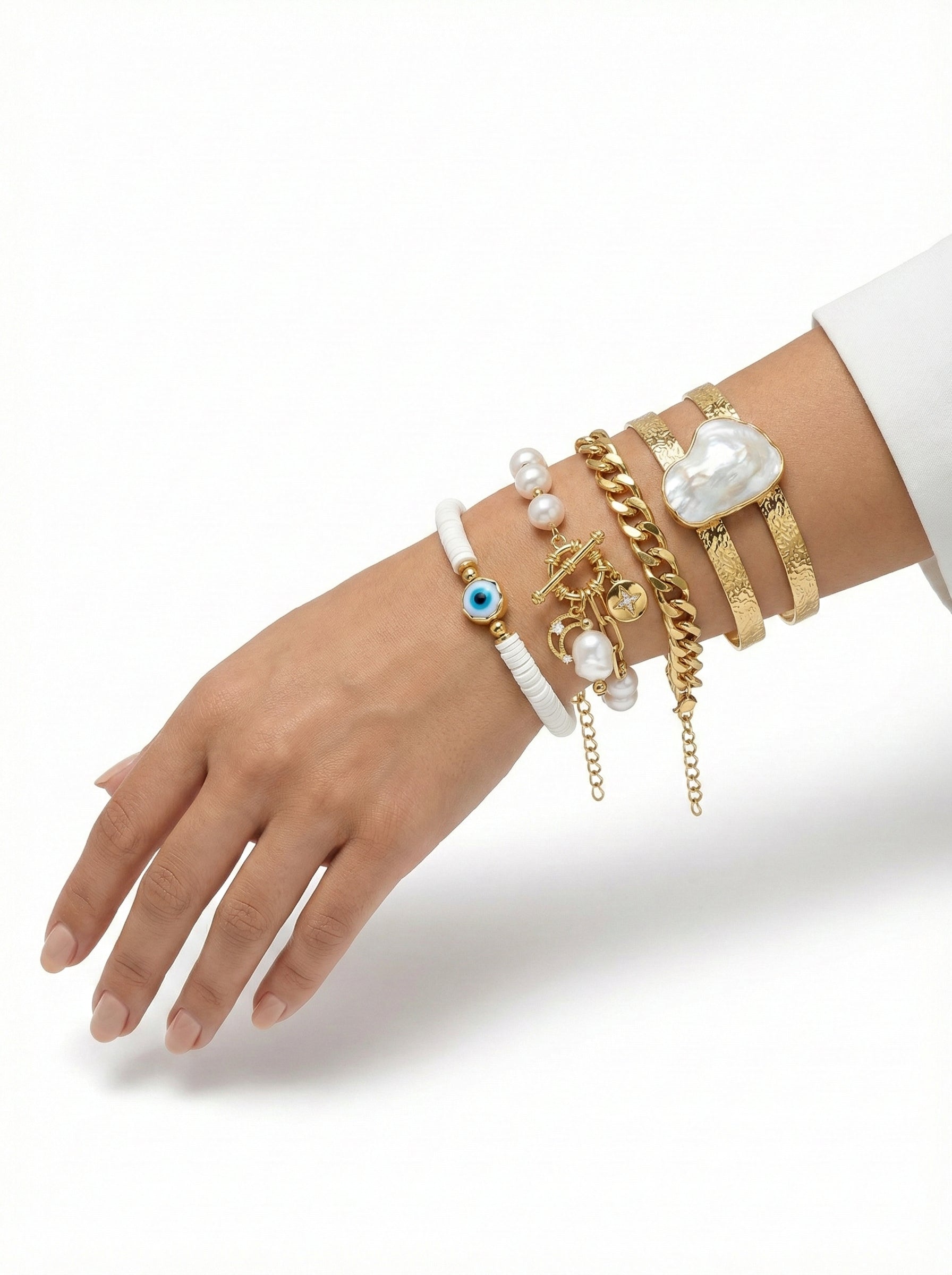 Genuine Baroque Pearl Bracelet Set