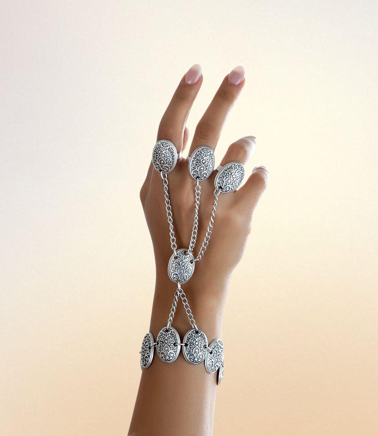 Coin Drape Hand Chain