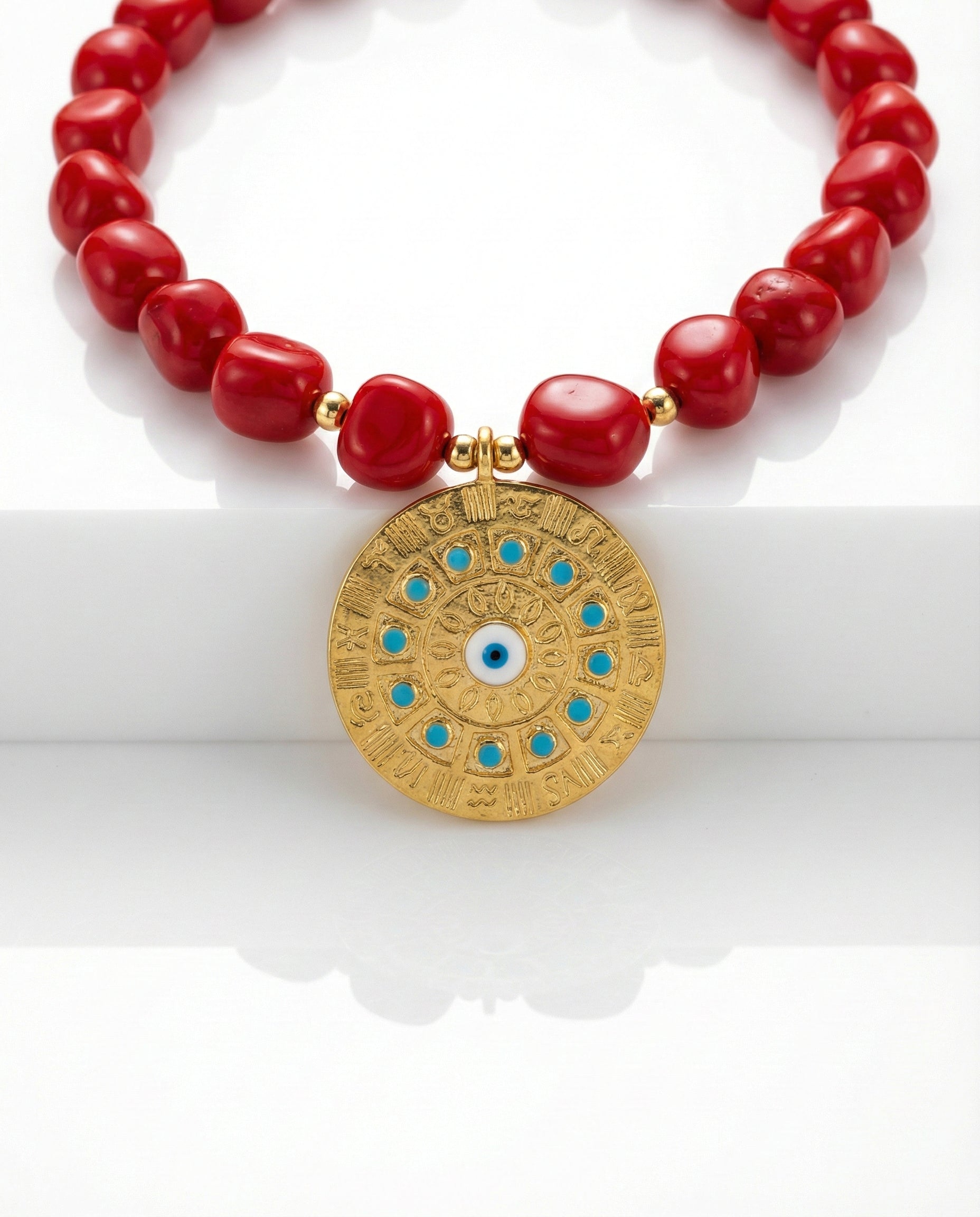 Ceramic Astrology Pendant Necklace