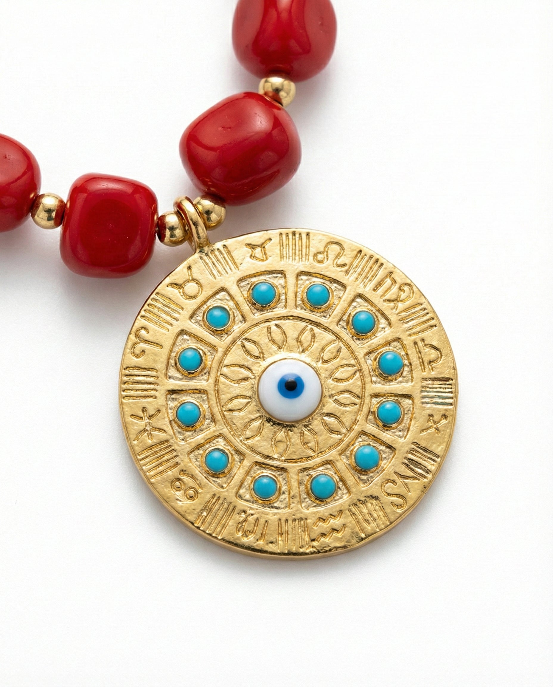 Ceramic Astrology Pendant Necklace