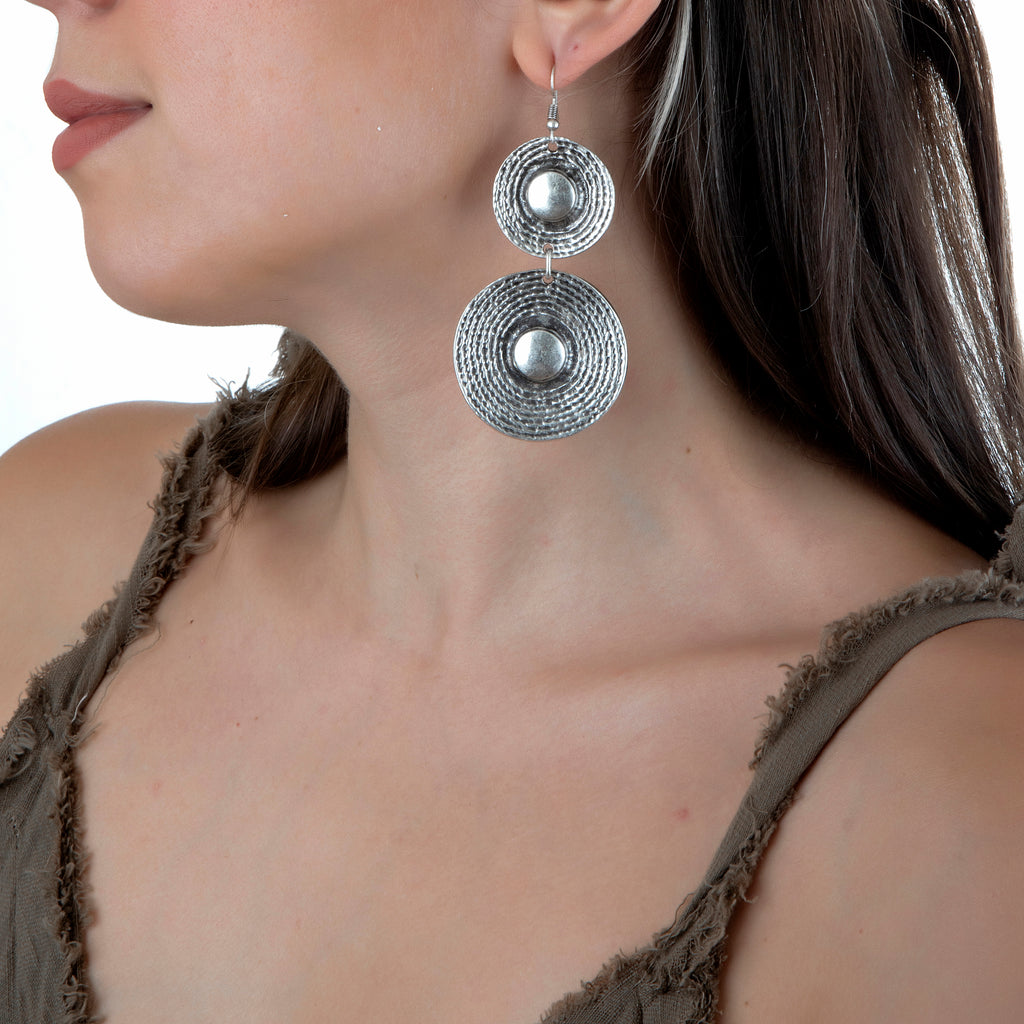 Bold Coin Drop Earring