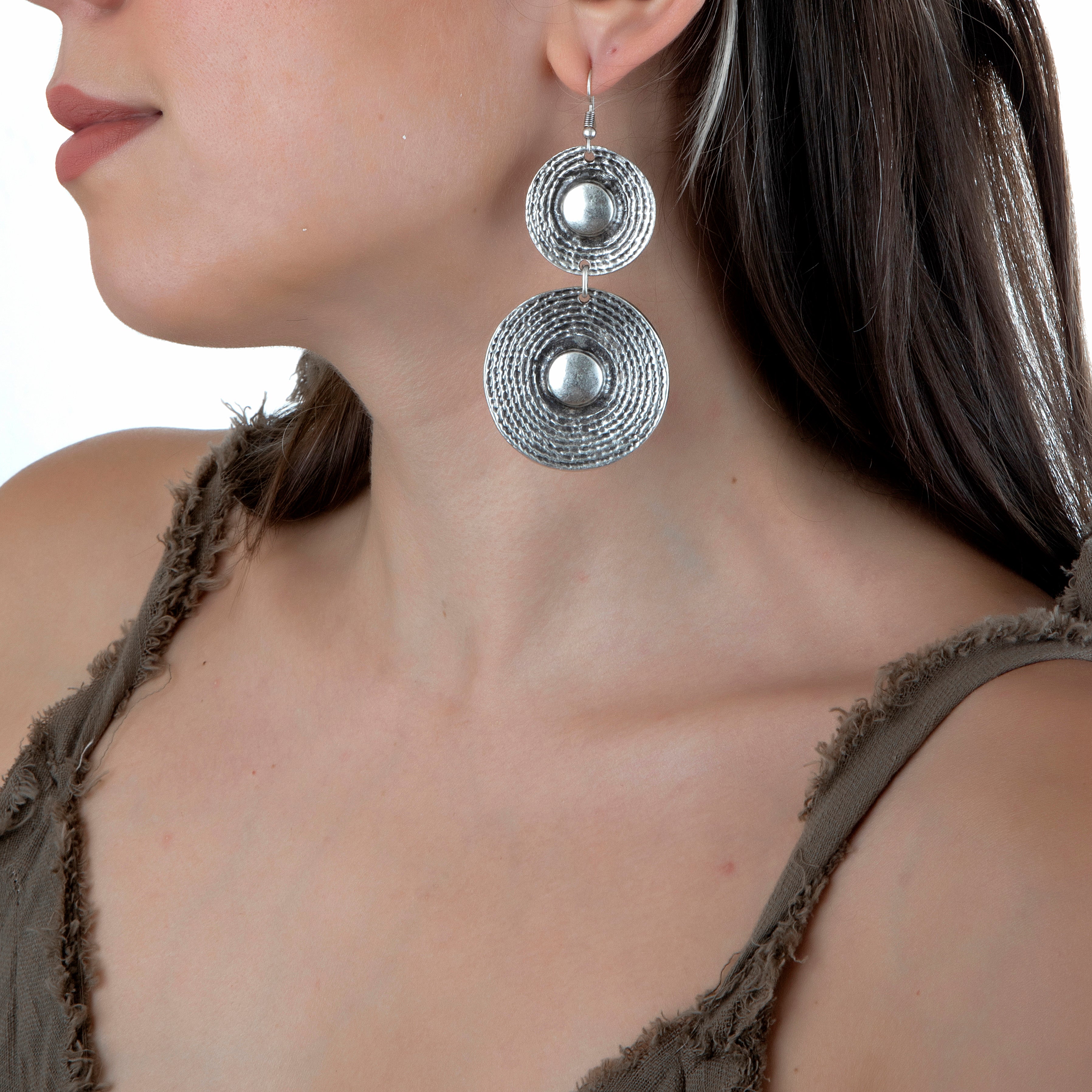 Bold Coin Drop Earring