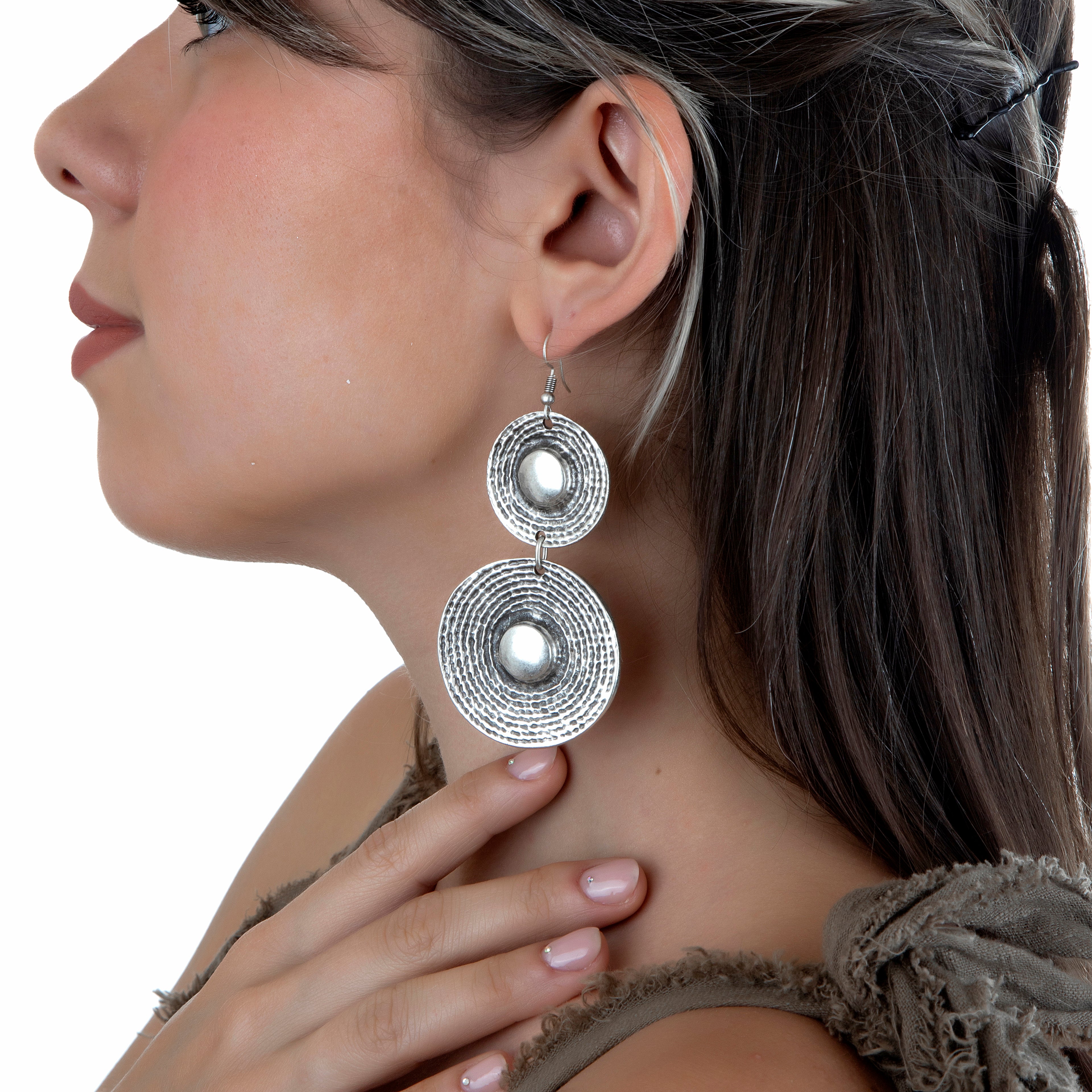 Bold Coin Drop Earring