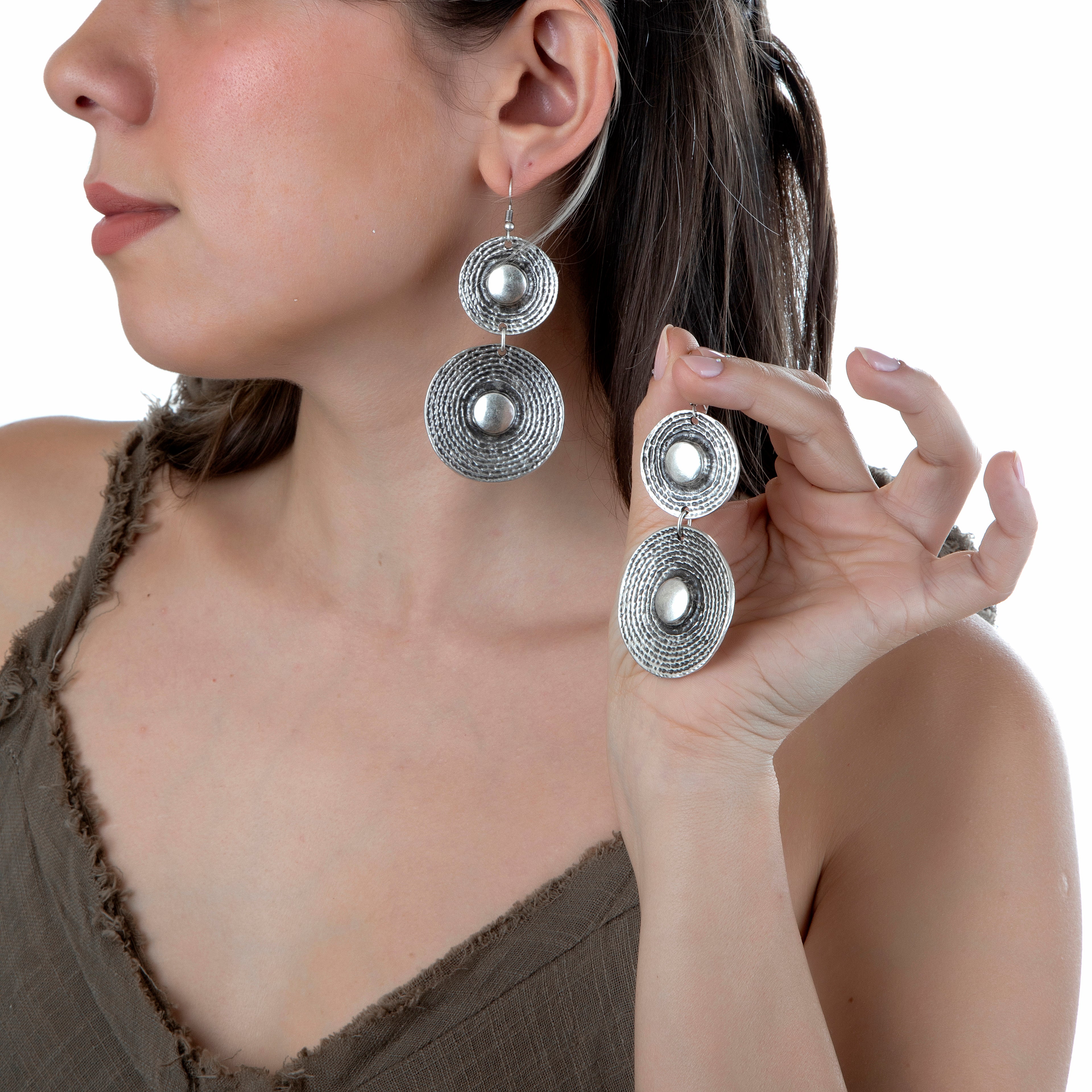 Bold Coin Drop Earring
