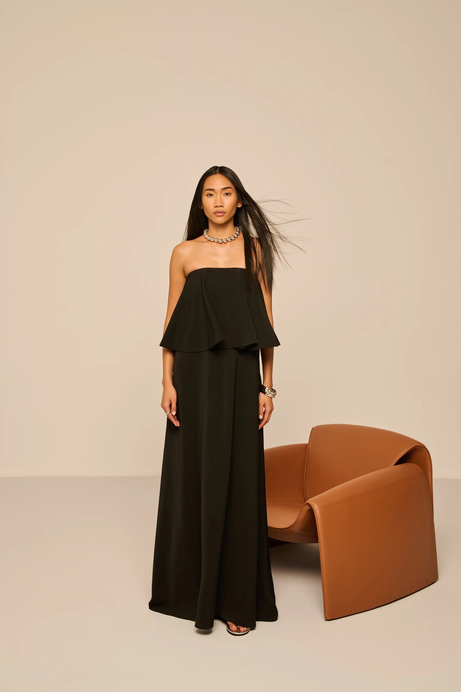 Mira Strapless Tiered Flowy Dress