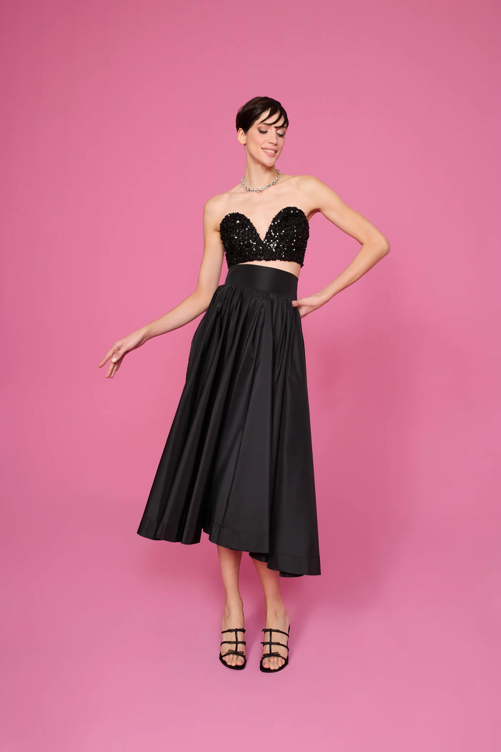 Cecillia Sequin Sweetheart Bustier