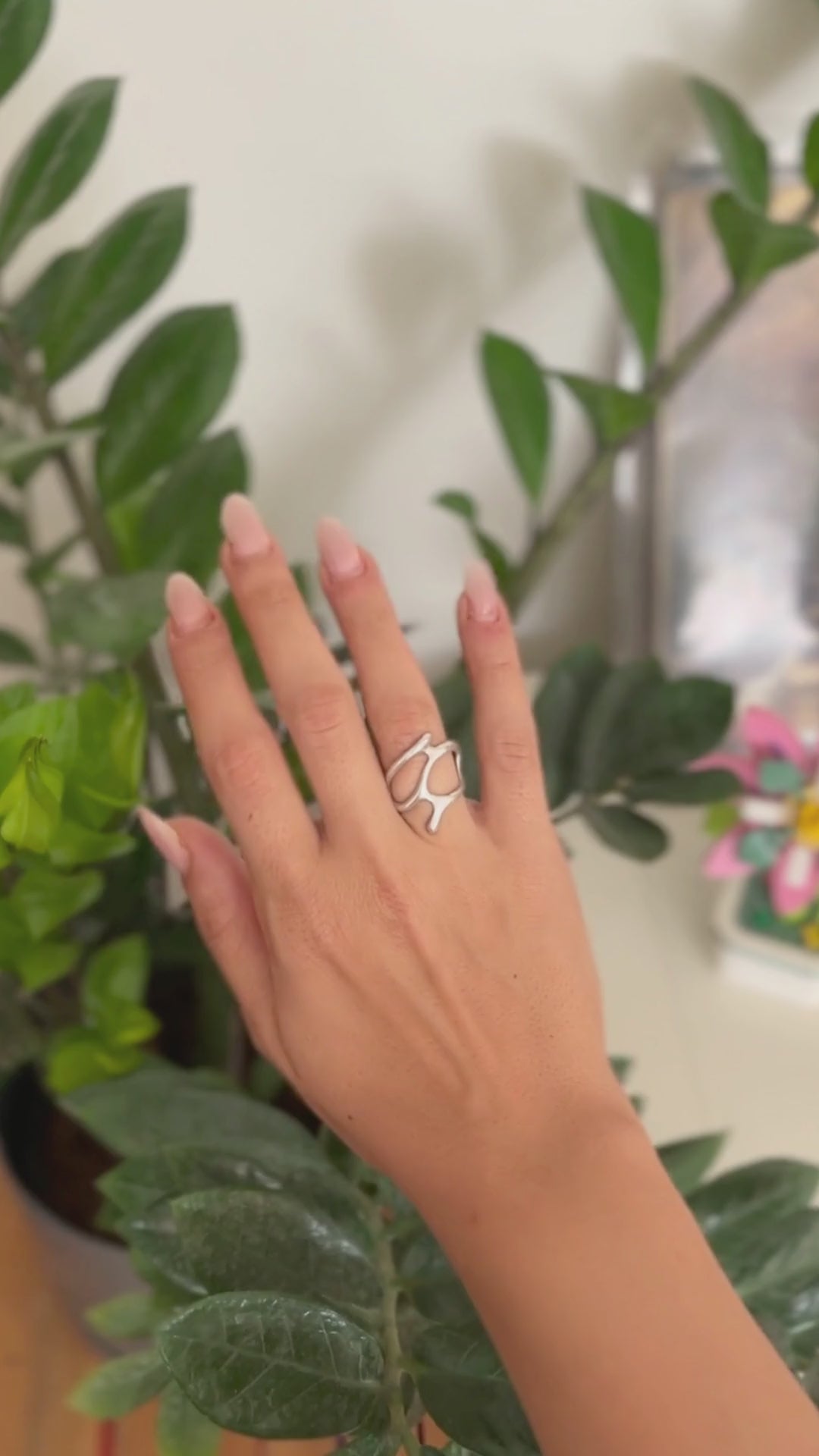 Twin Swirl Ring