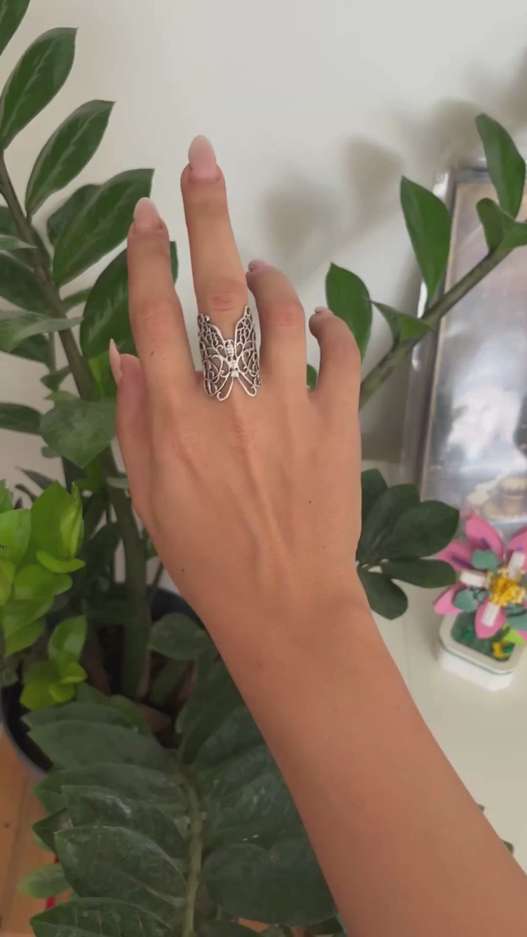 Textured Butterfly Ring