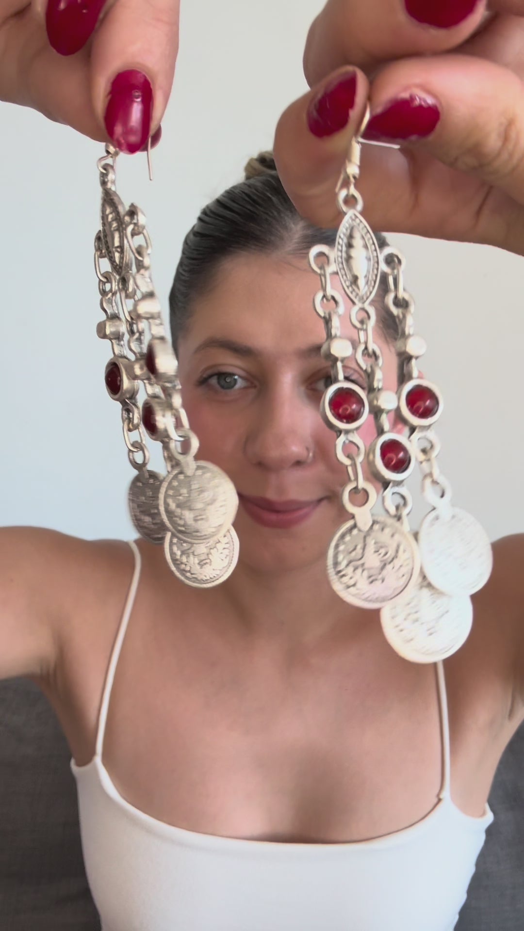 Red Drop Earring