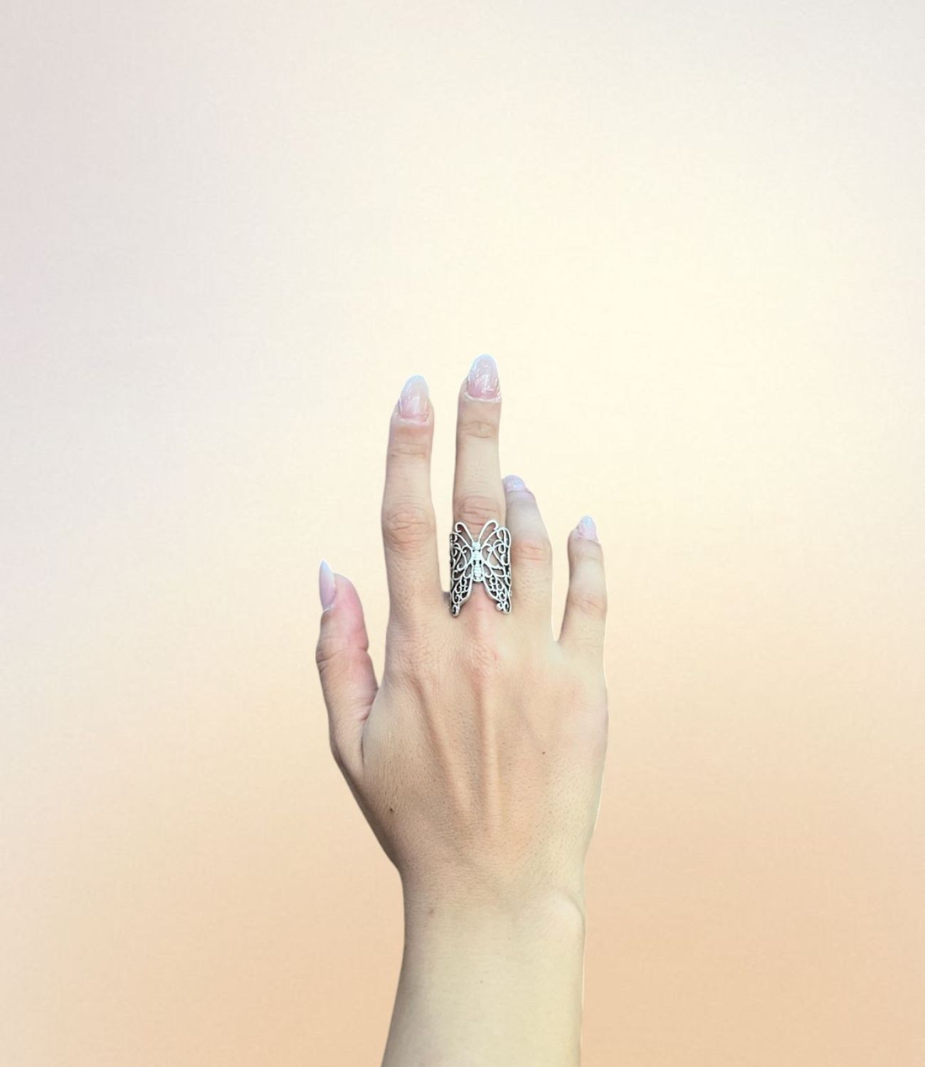 Textured Butterfly Ring